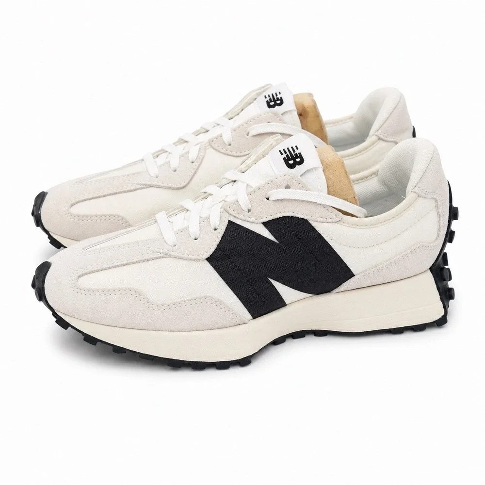 New Balance 327 Sea Salt White Black WS327FE Women's Size 8.5 Running Shoes
